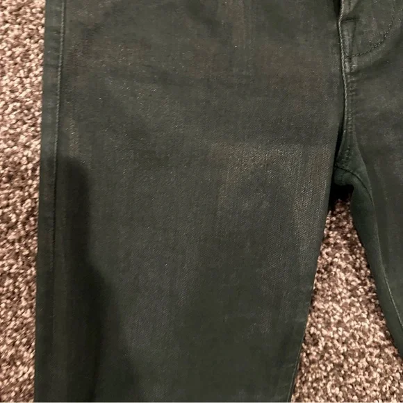 FRAME Le High Straight leg jeans | Raw Stagger Coated Jeans -green pine - Picture 5 of 14